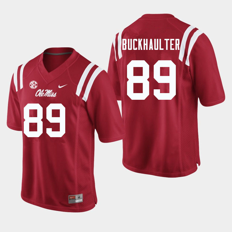 Brandon Buckhaulter Ole Miss Rebels NCAA Men's Red #89 Stitched Limited College Football Jersey GFE8858VN